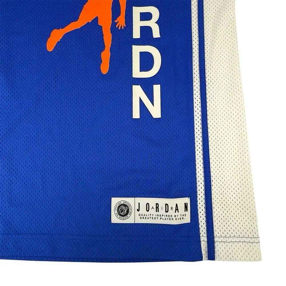Nike  Air Jordan 5 Legacy Jersey Sleeveless Tank Blue/Orange AV5984-405 Men’s S